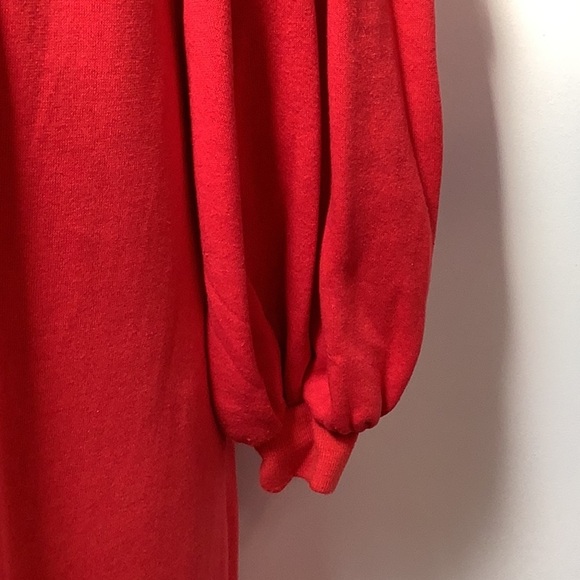 Vintage Sachi New York Long Red Black Lace Open Front Duster Robe Jacket O/S - Picture 7 of 11